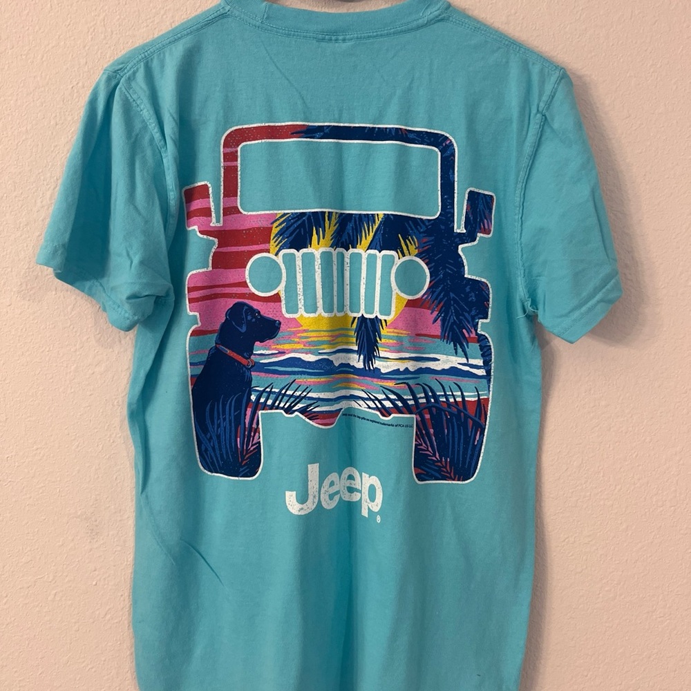 Men’s JEEP Teal Blue T Shirt, Sz Small, new without tags!